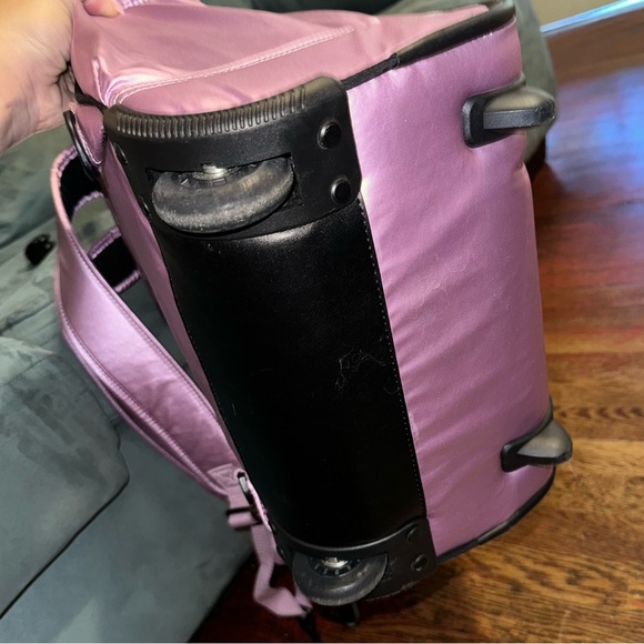 Kipling pink/purple large rolling backpack - Picture 7 of 8
